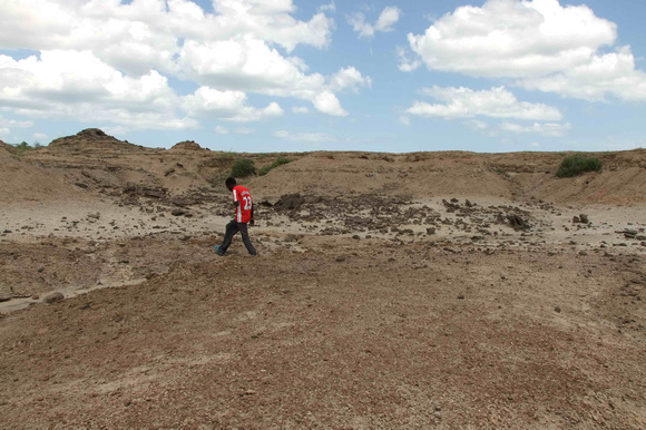 Walking on the fossil-bearing terrains